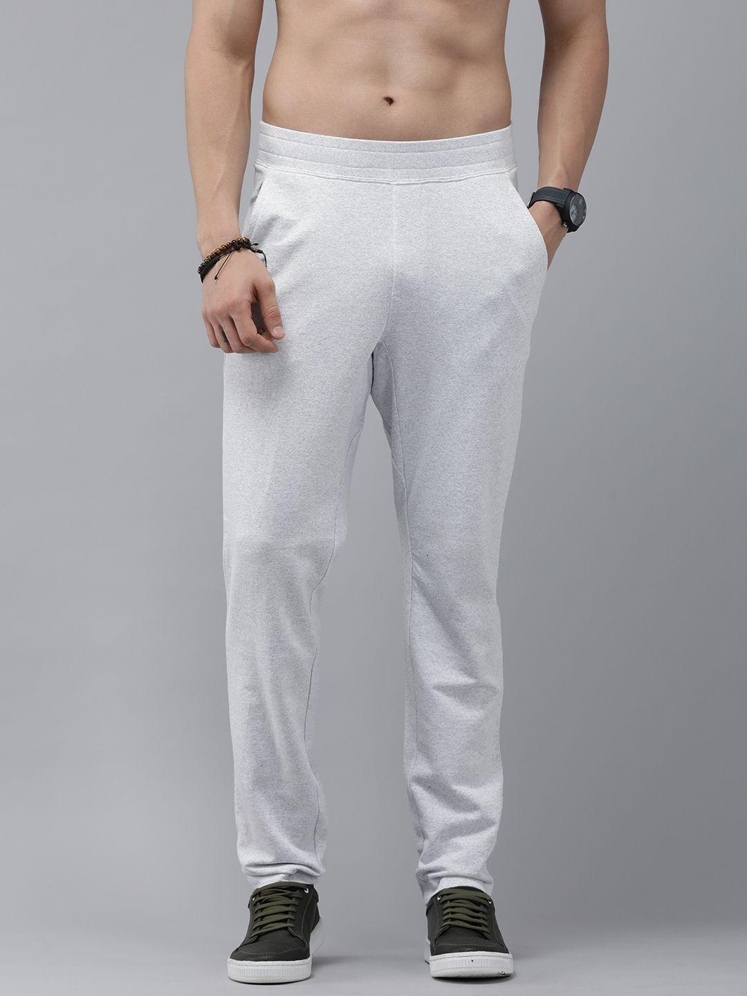 the roadster lifestyle co. men white solid track pants