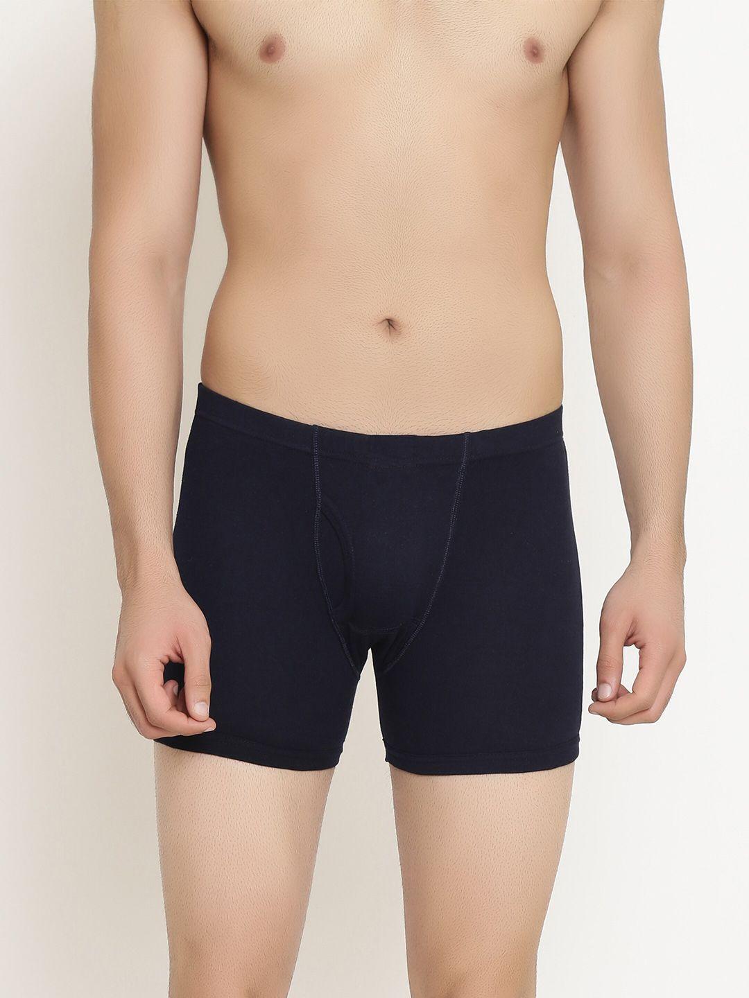 the roadster lifestyle co. navy blue mid rise breathable cotton trunk rtie-1004-nb-1