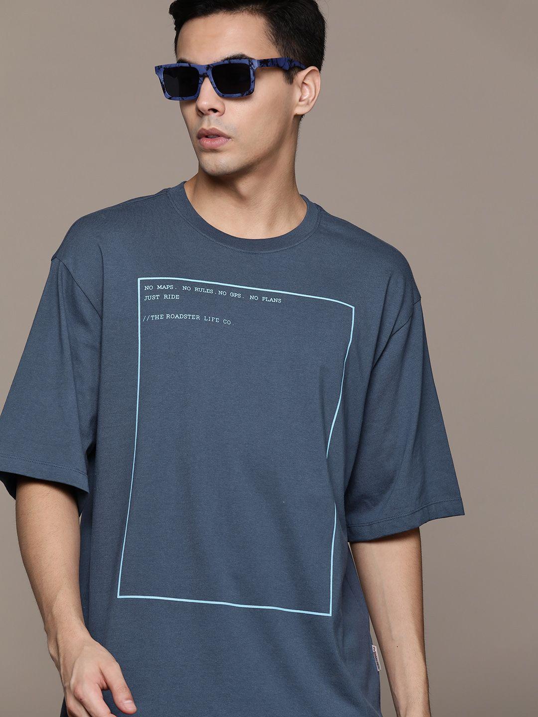 the roadster lifestyle co. printed oversized pure cotton t-shirt