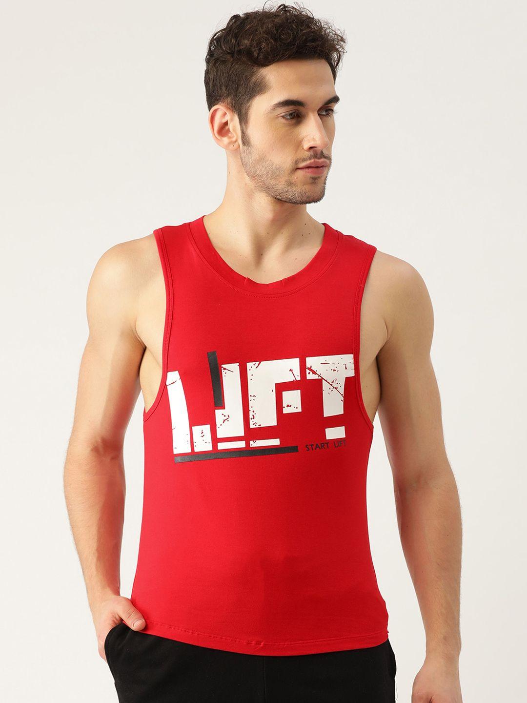 the roadster lifestyle co. printed pure cotton innerwear vests rrgv-5004-rd