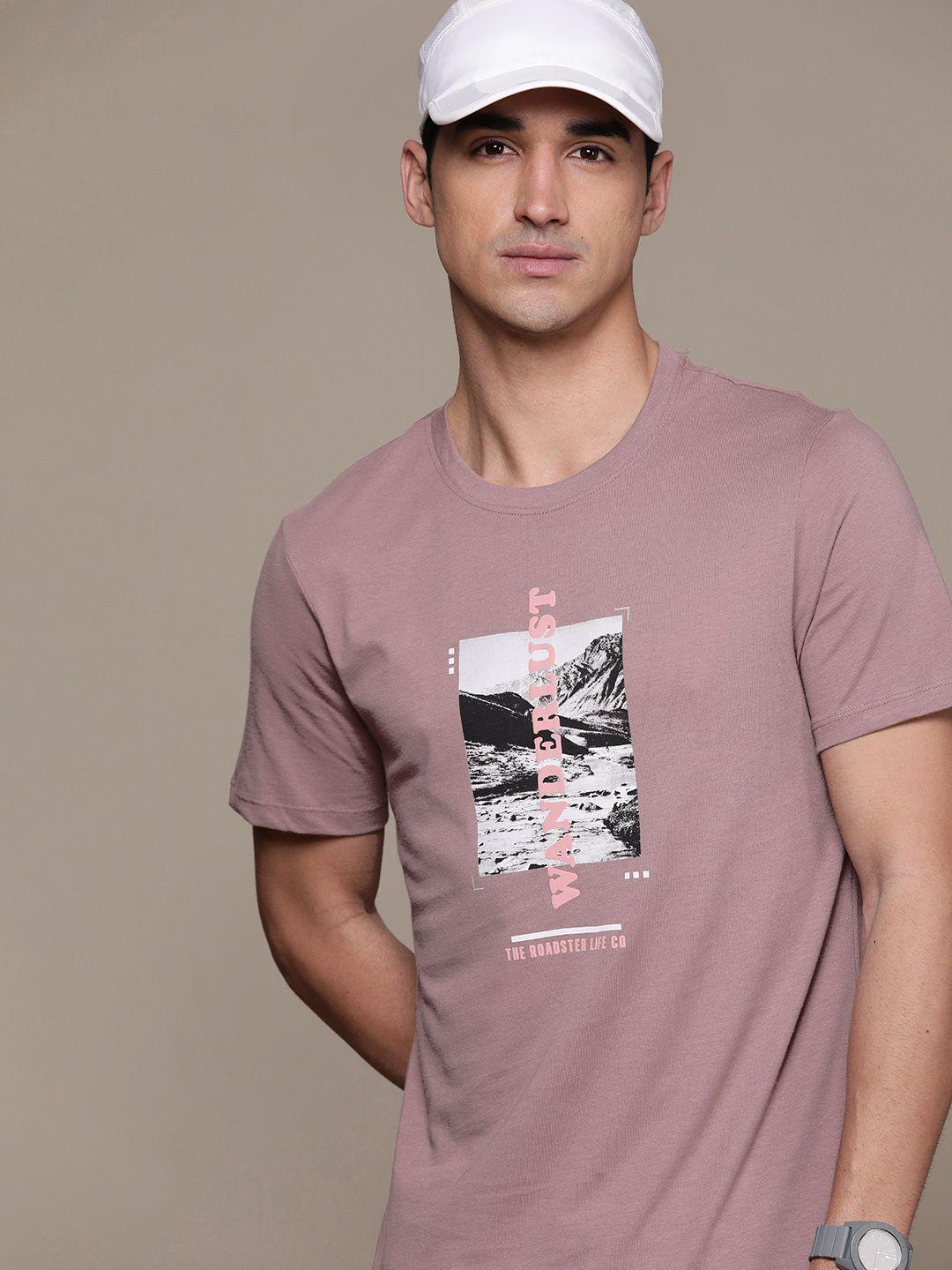 the roadster lifestyle co. printed pure cotton t-shirt