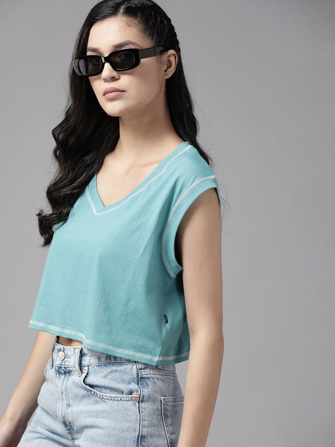 the roadster lifestyle co. pure cotton boxy crop t-shirt