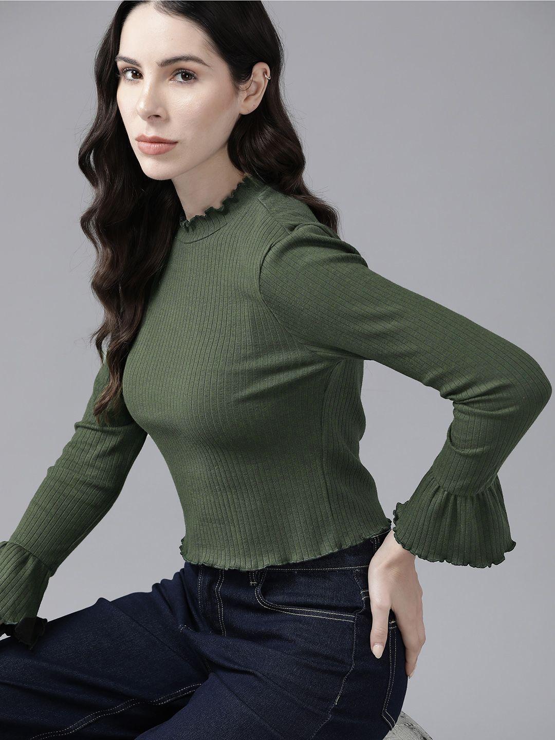 the roadster lifestyle co. ribbed bell sleeve top