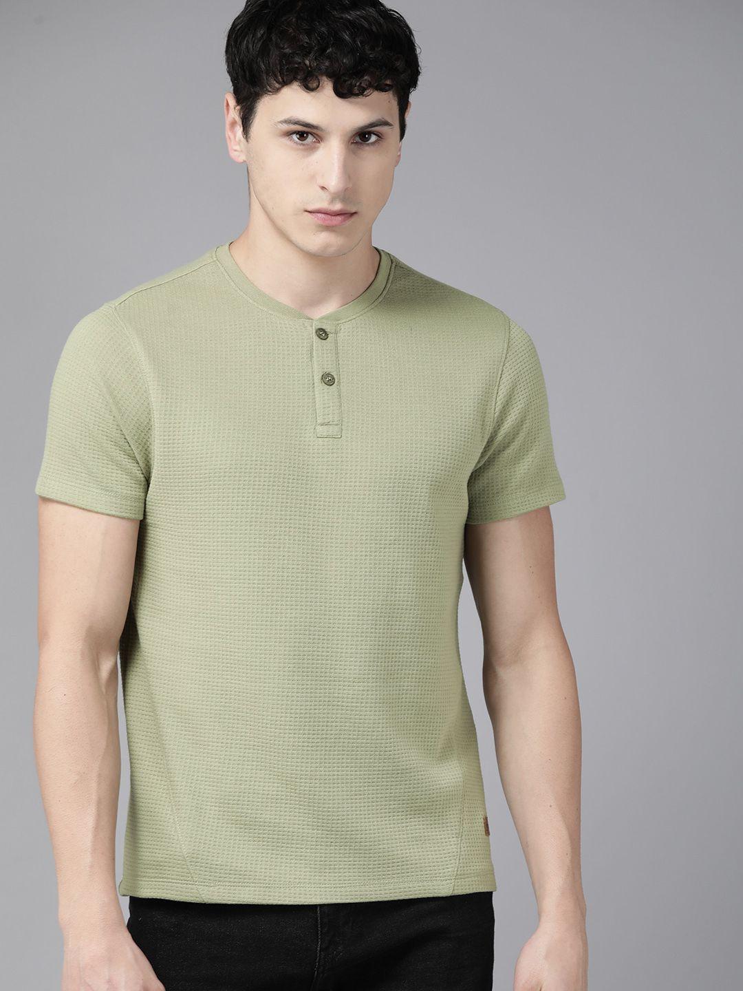 the roadster lifestyle co. self design henley neck t-shirt