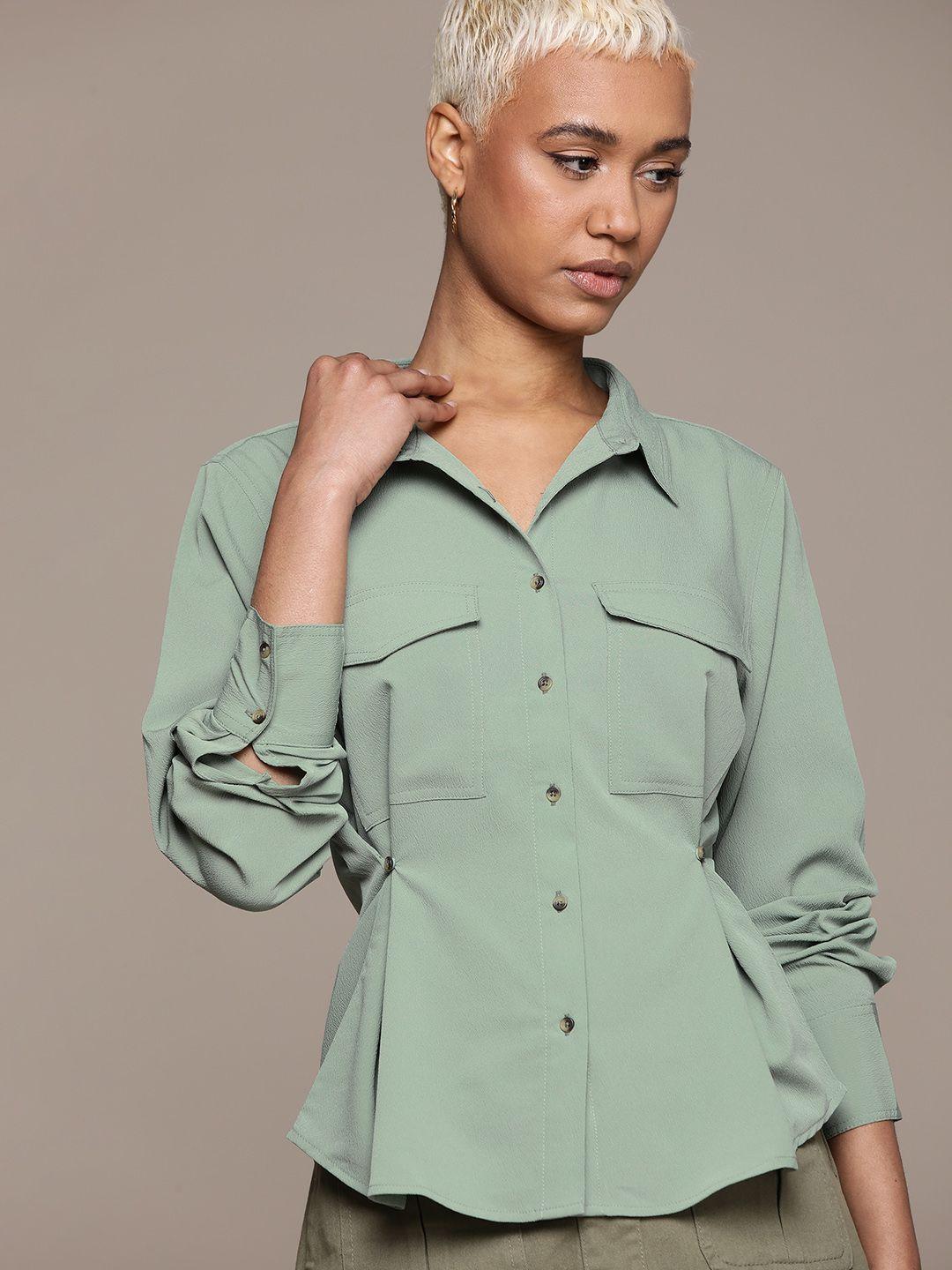 the roadster lifestyle co. spread collar pocket detail shirt