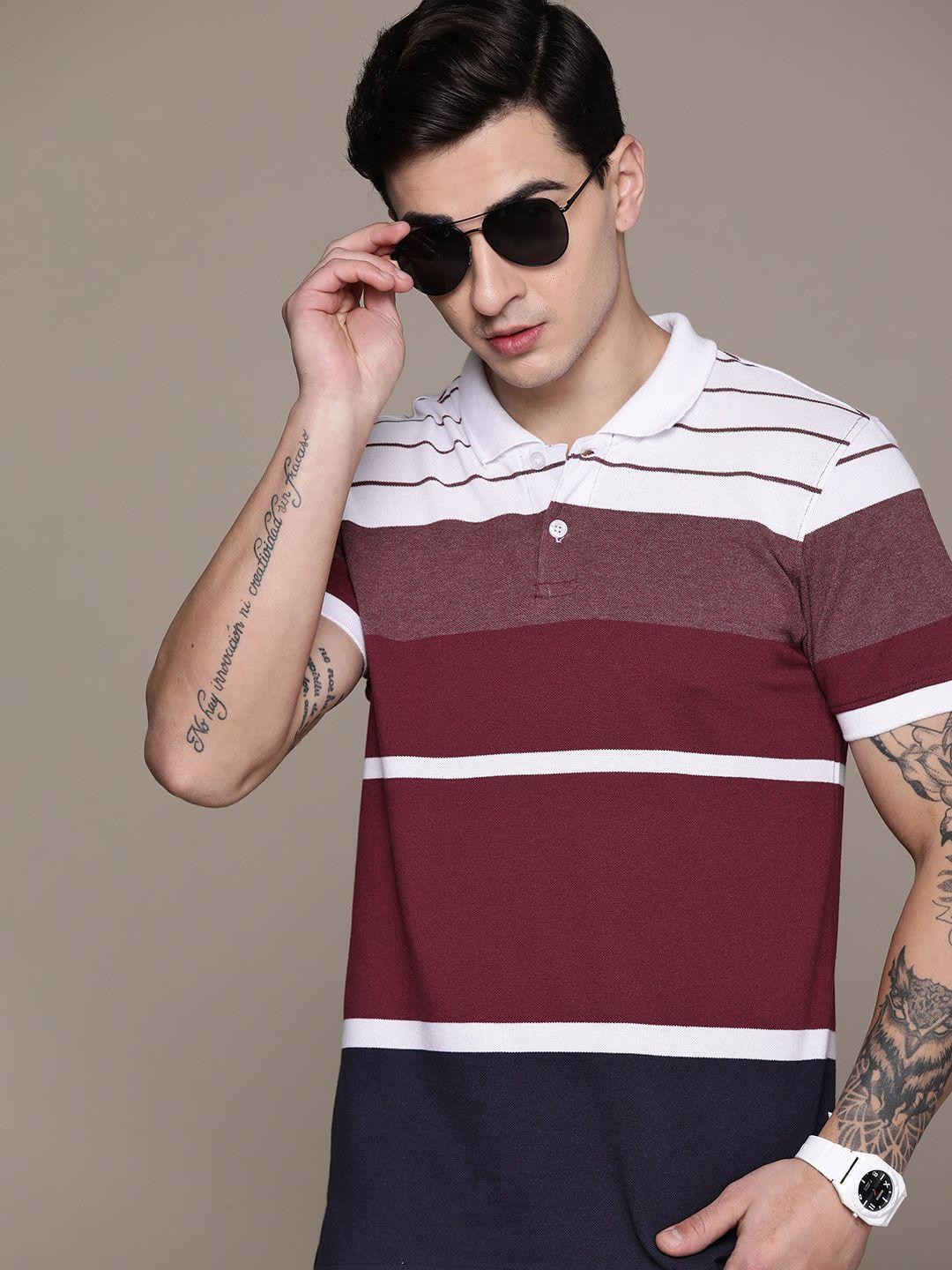 the roadster lifestyle co. striped polo collar t-shirt