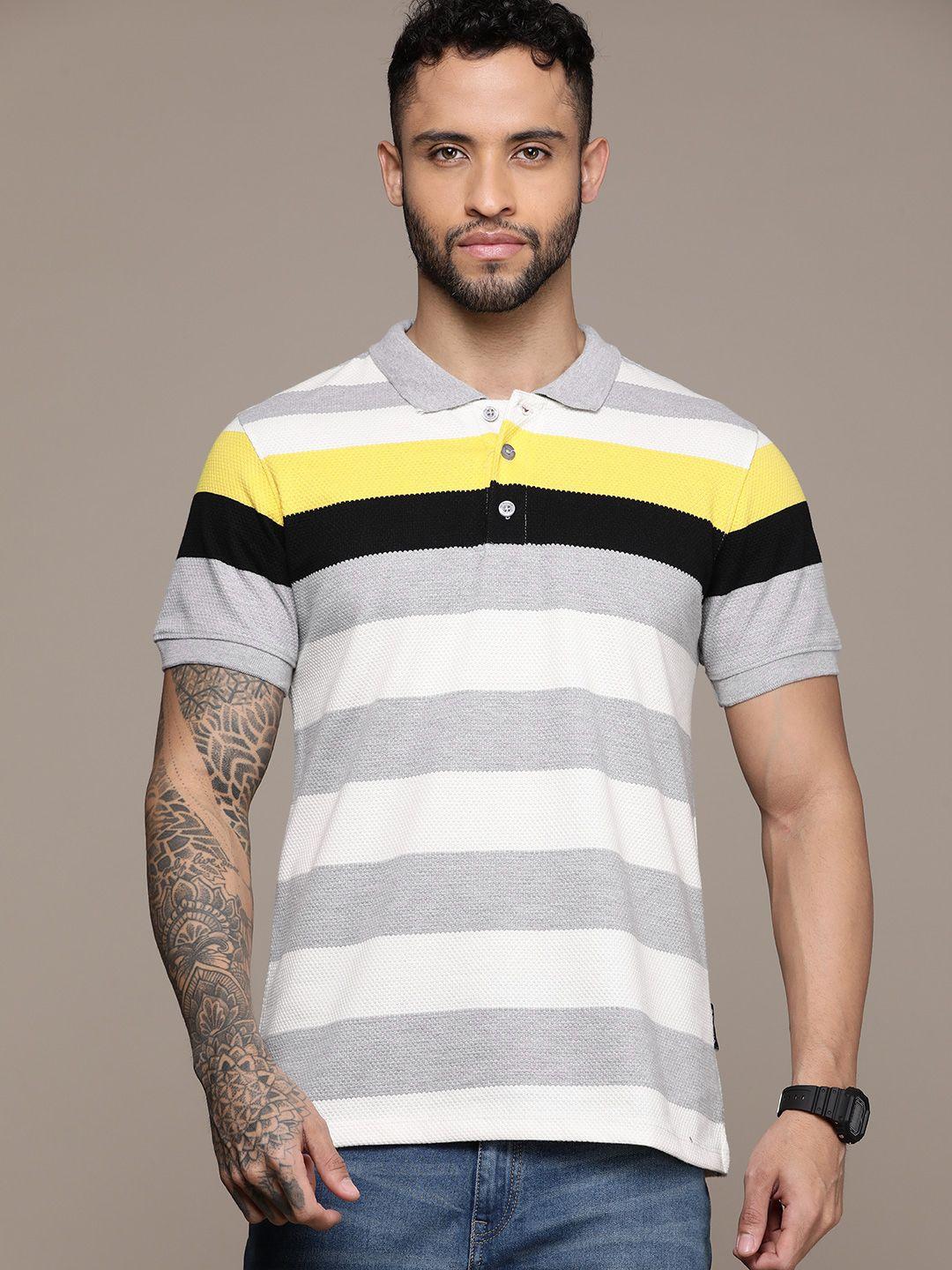 the roadster lifestyle co. striped polo collar t-shirt