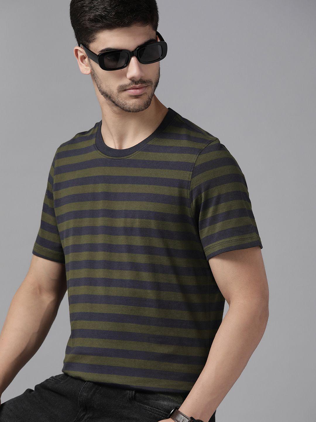 the roadster lifestyle co. striped pure cotton t-shirt