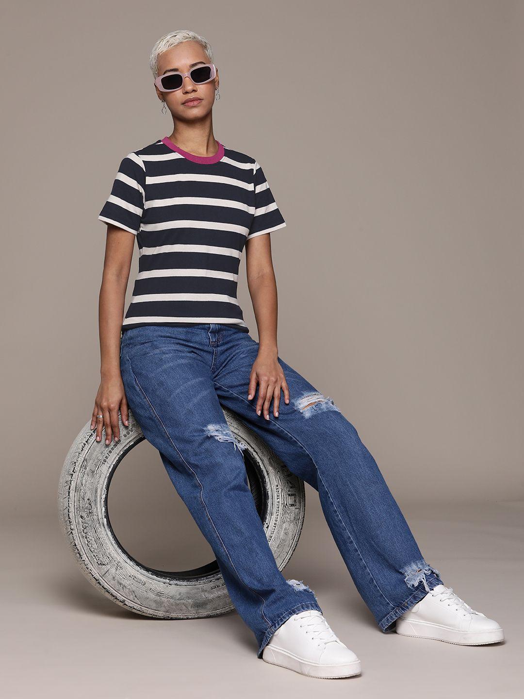 the roadster lifestyle co. striped slim fit t-shirt