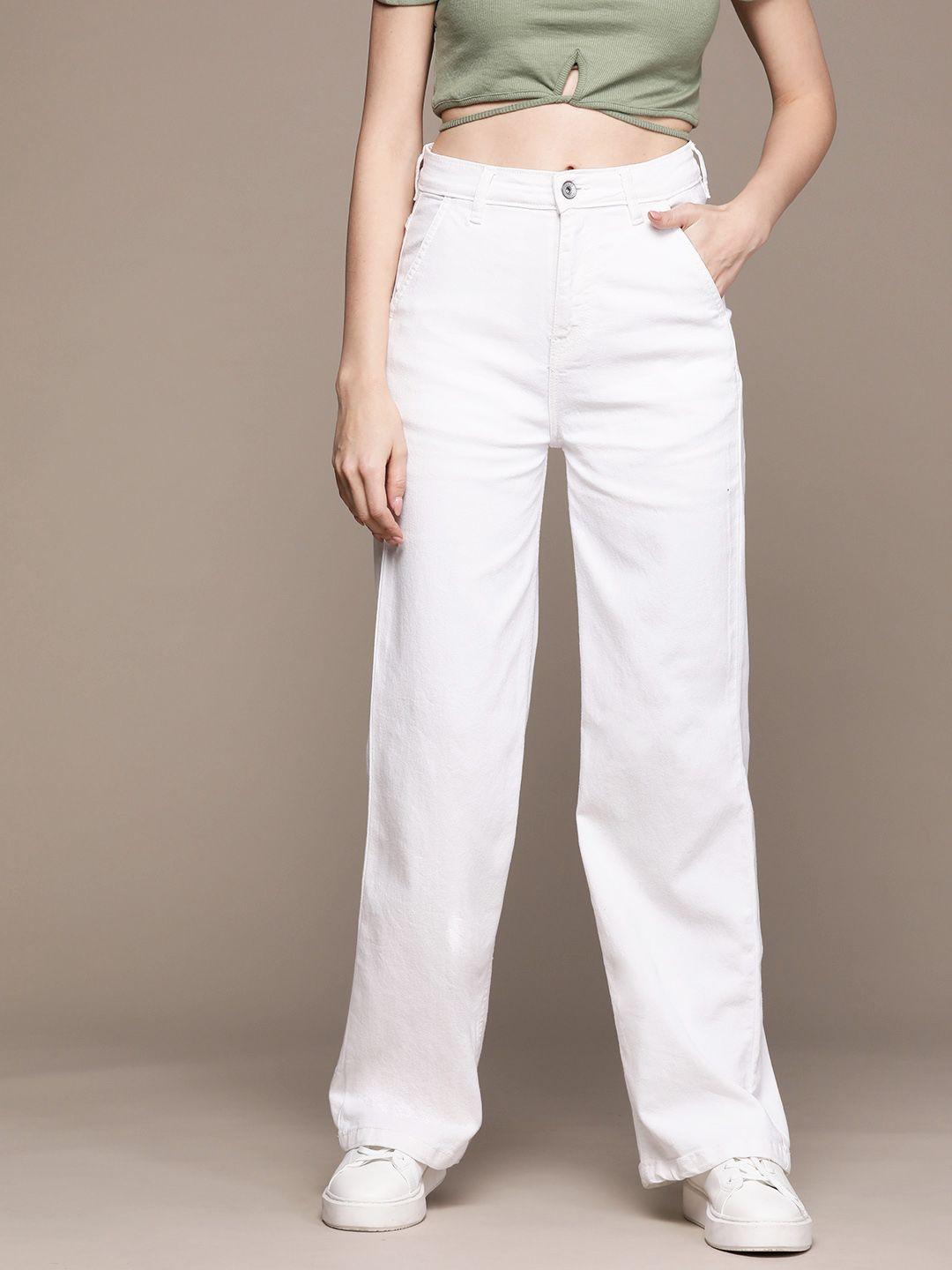 the roadster lifestyle co. wide leg high-rise stretchable jeans