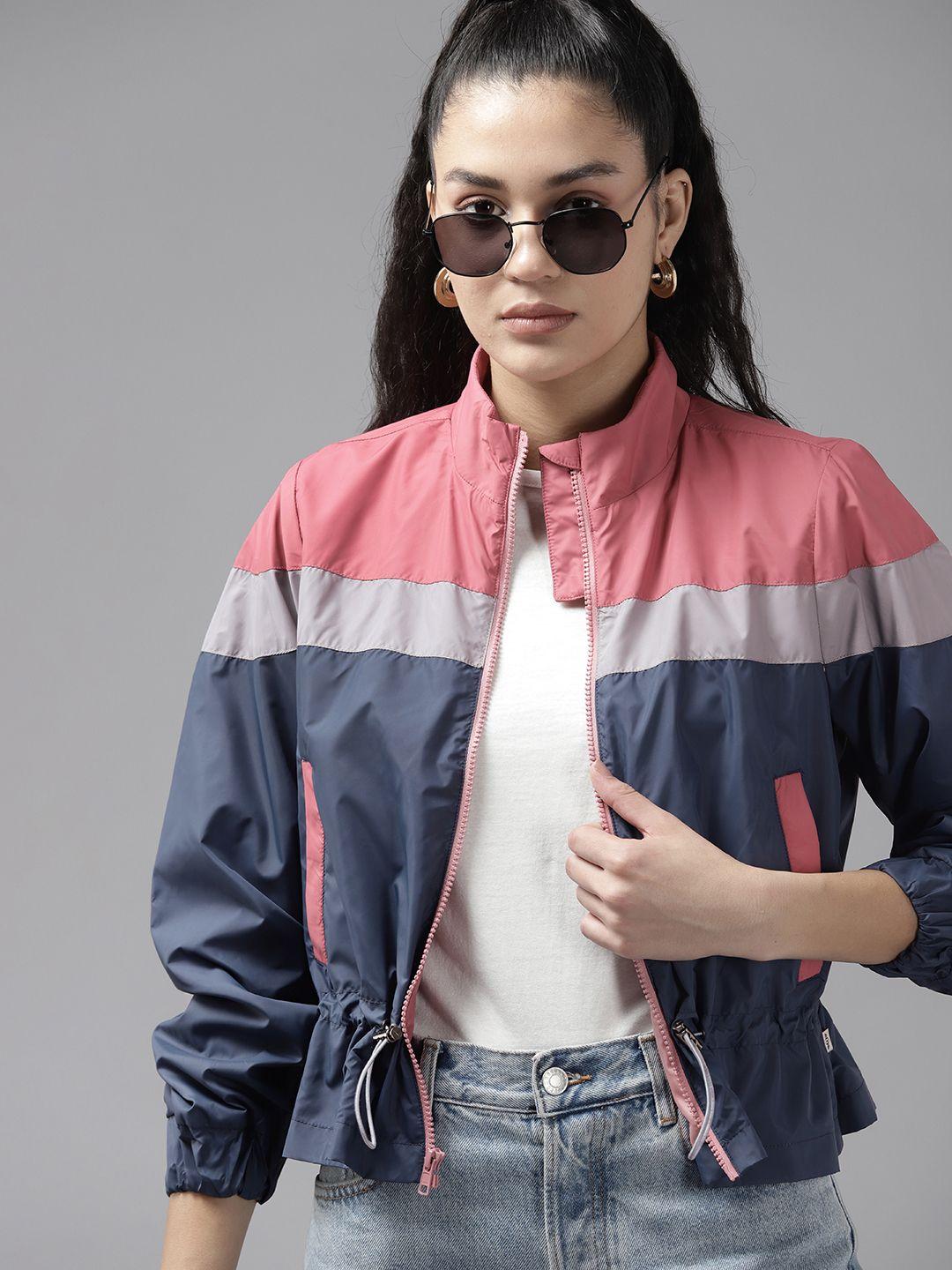 the roadster lifestyle co. women colourblocked tailored jacket
