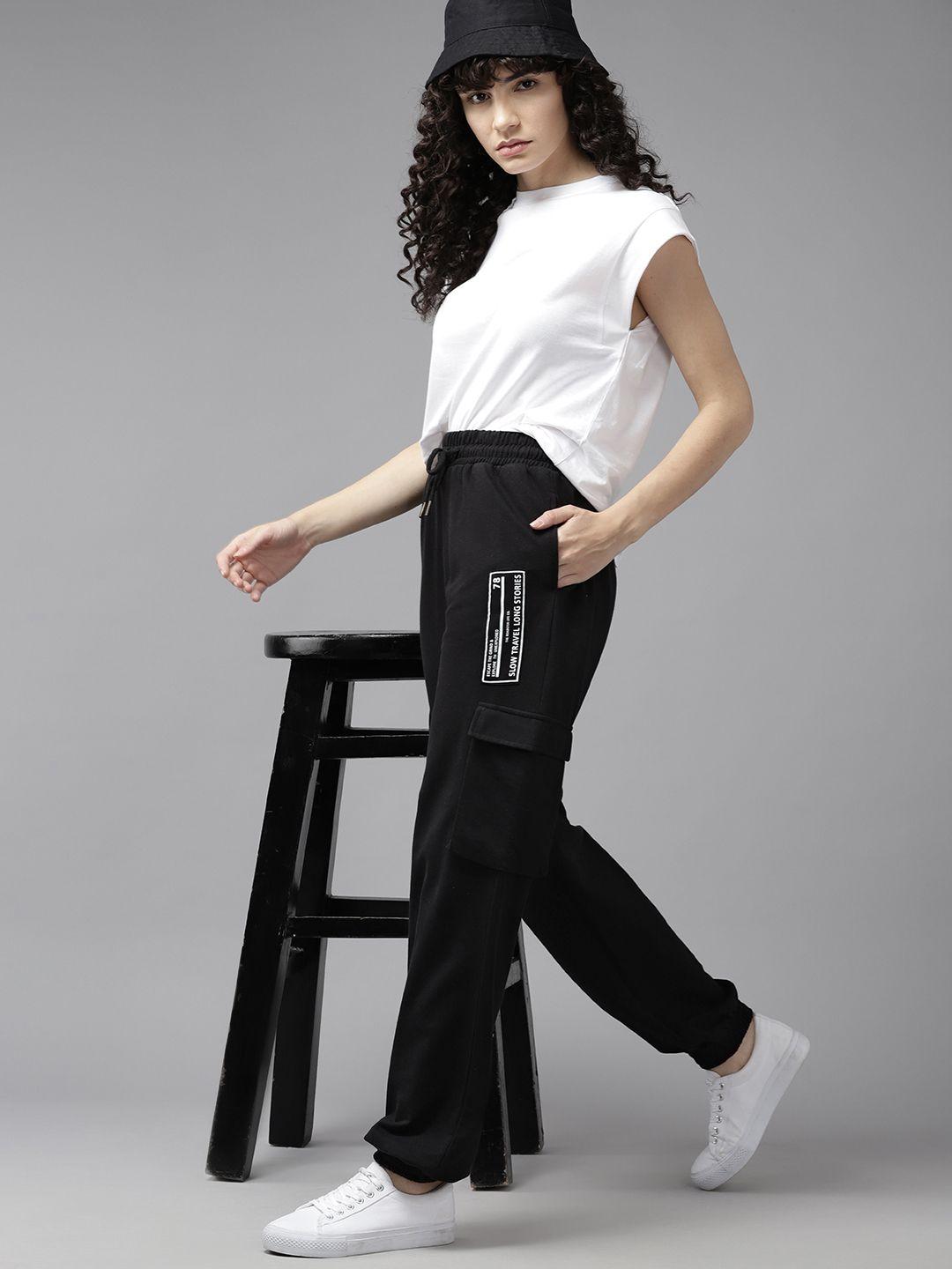 the roadster lifestyle co. women high waist cargo joggers