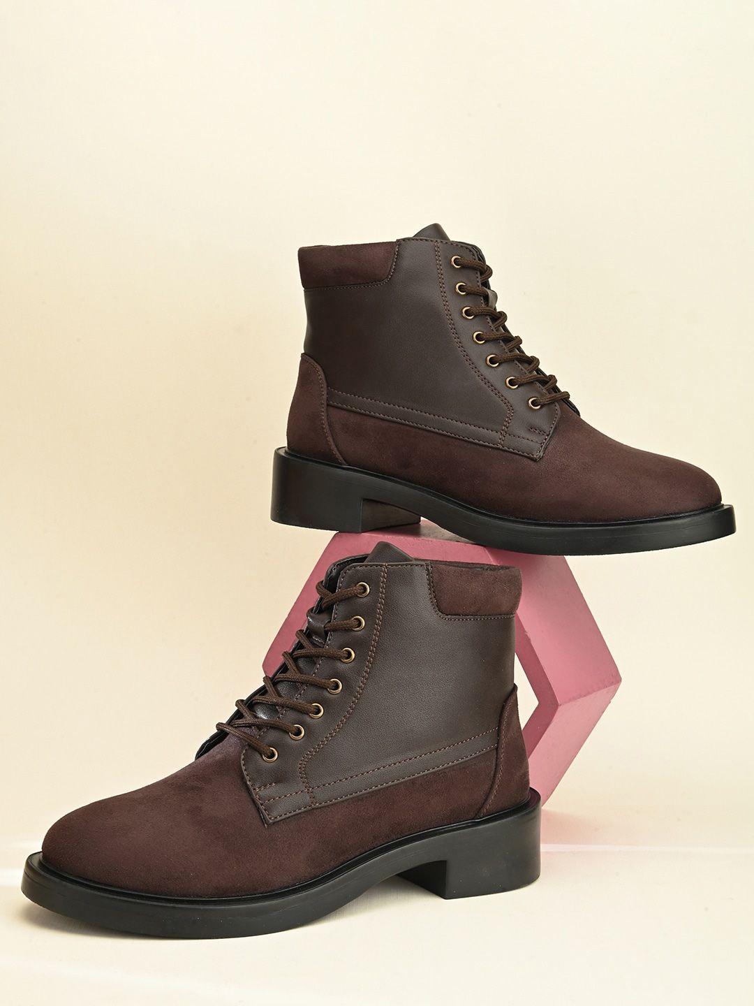 the roadster lifestyle co. women mid top block-heeled regular boots
