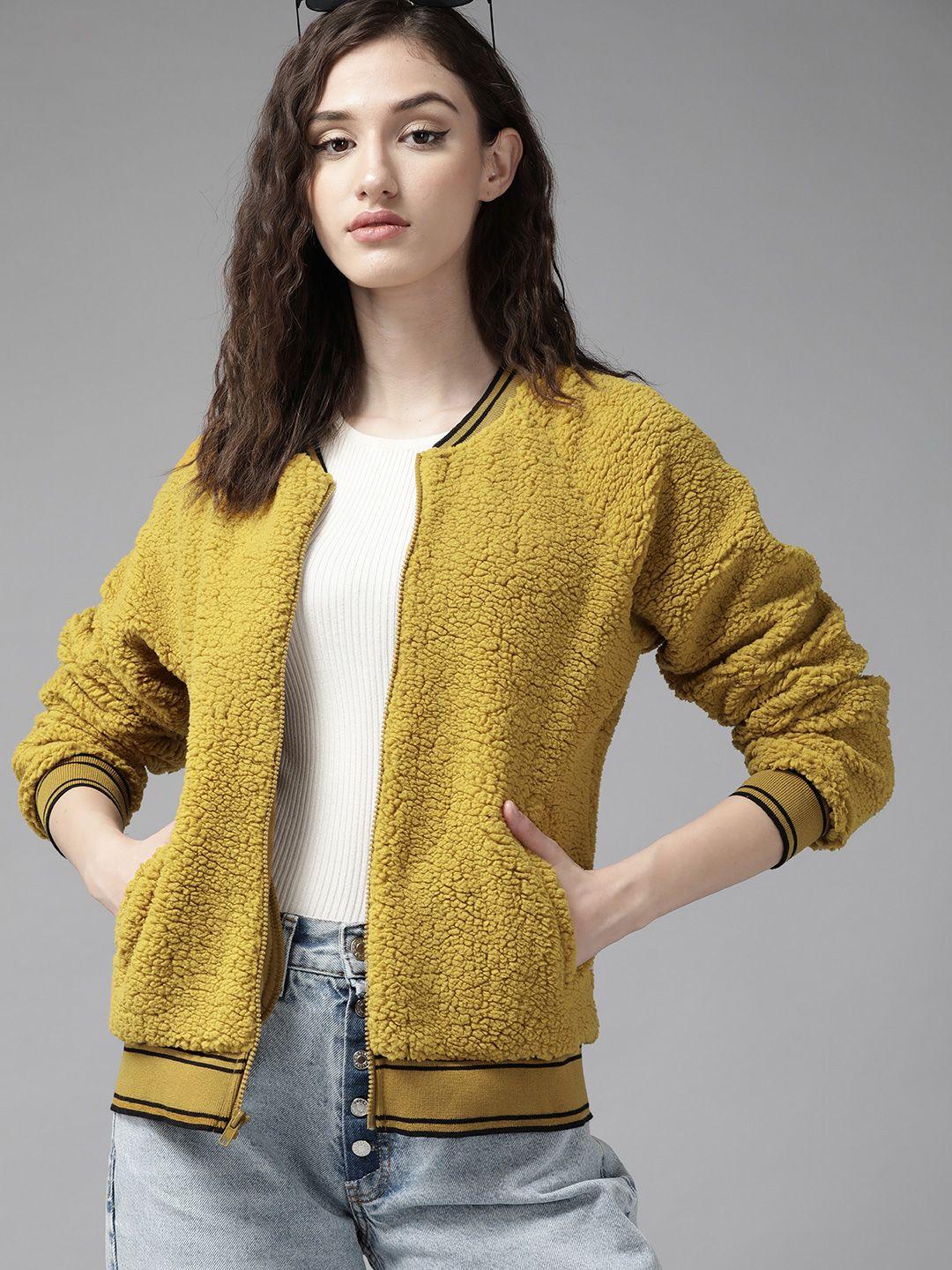 the roadster lifestyle co. women mustard yellow  sweatshirt