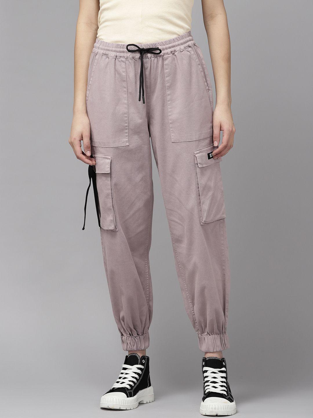 the roadster lifestyle co. women regular fit cargo trousers