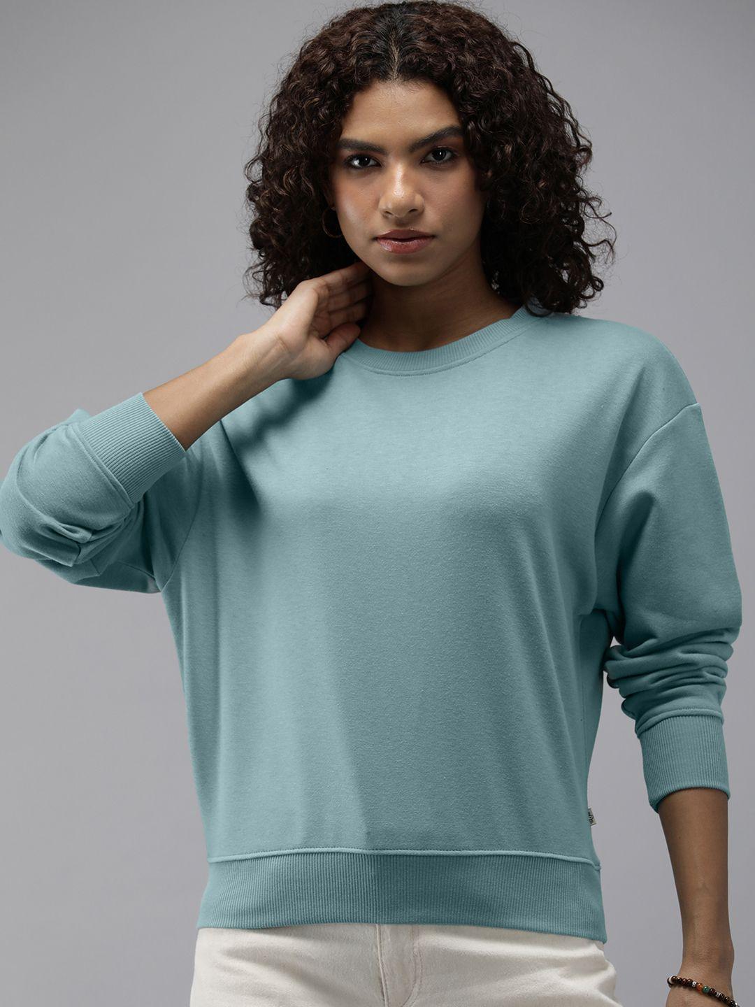 the roadster lifestyle co. women solid sweatshirt