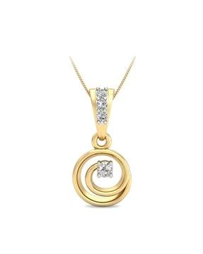 the selda yellow gold diamond pendant