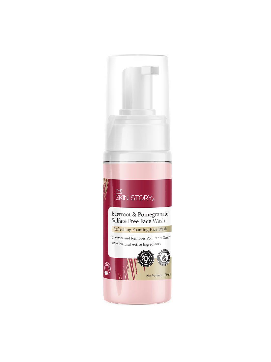 the skin story beetroot & pomegranate sulphate free foaming face wash 100 ml