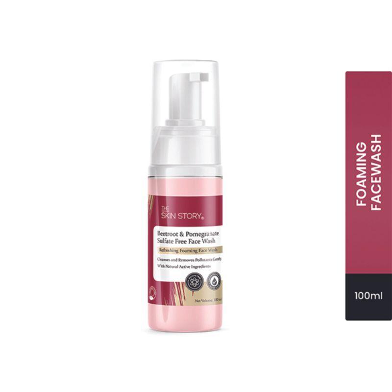 the skin story beetroot & pomegranate sulphate free foaming facewash