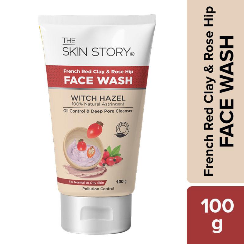 the skin story french red clay & rose hip facewash