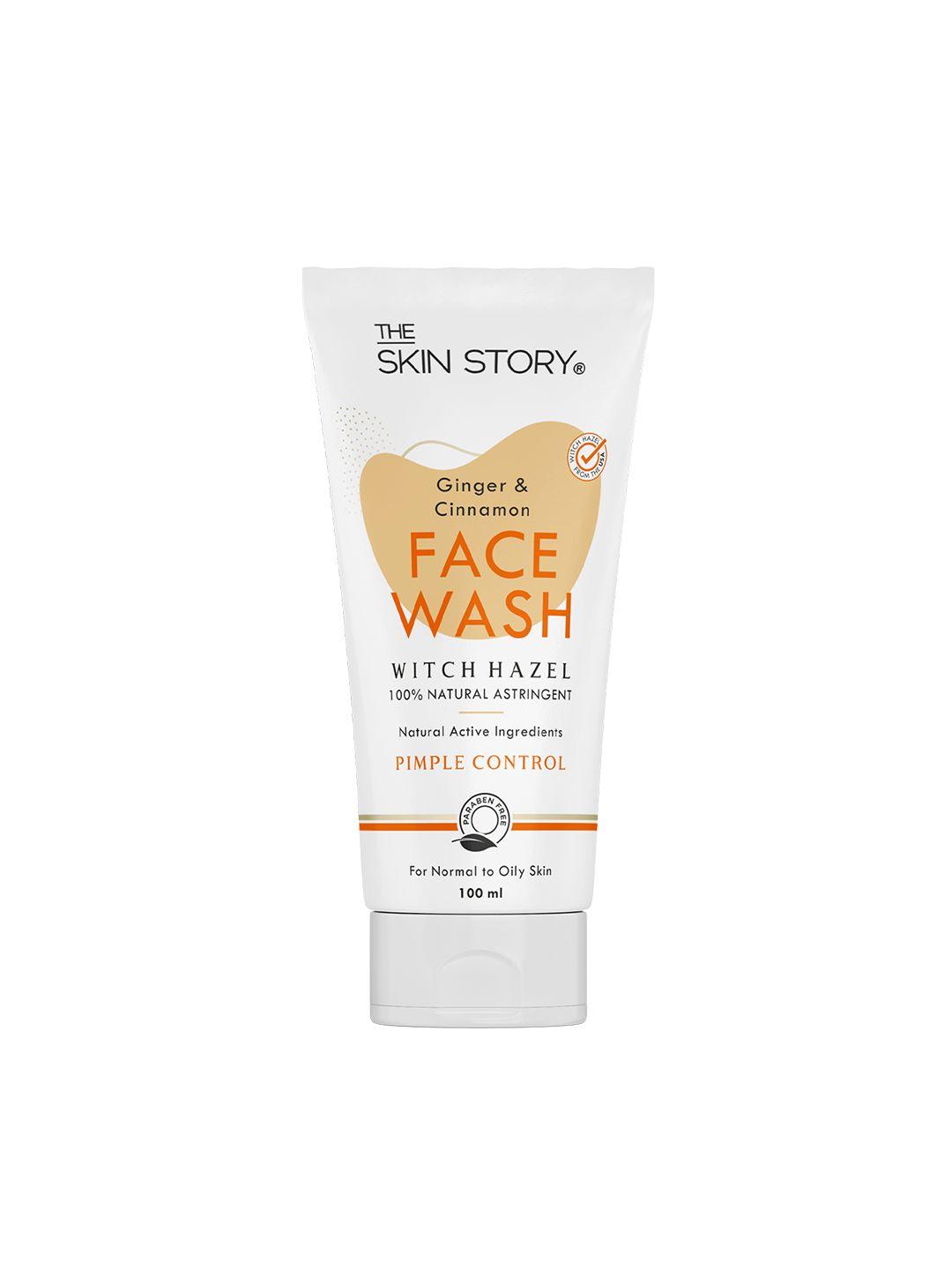 the skin story ginger & cinnamon face wash with witch hazel - 100ml