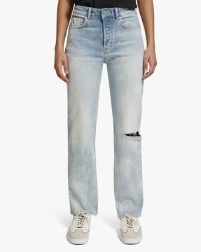 the sky high-rise straight jeans