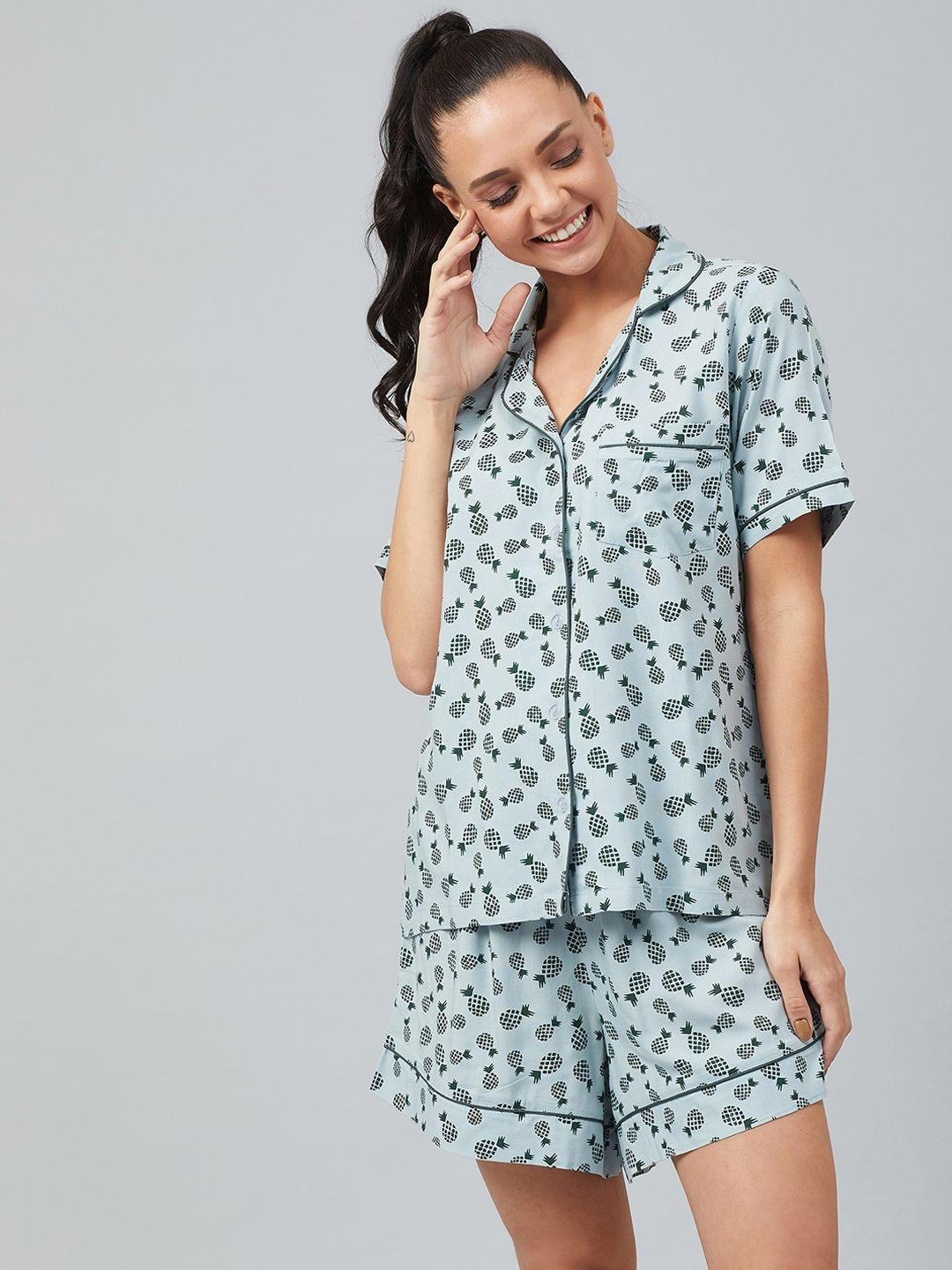 the snug studio conversational printed night suit