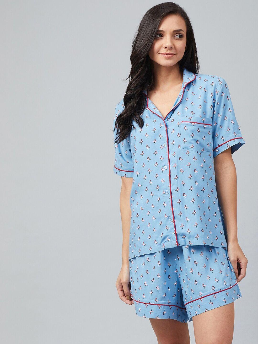 the snug studio conversational printed night suit