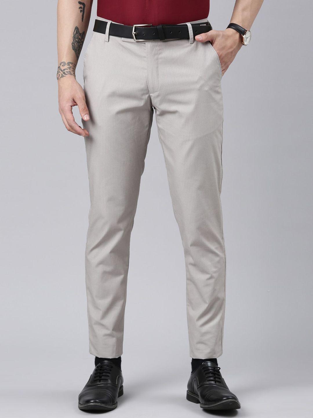 the soul patrol men smart mid rise regular fit formal trousers