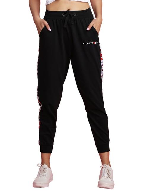 the souled store black printed joggers