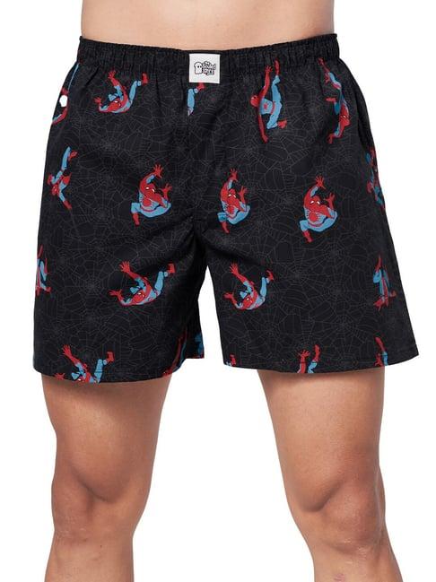 the souled store black spiderman printed boxers