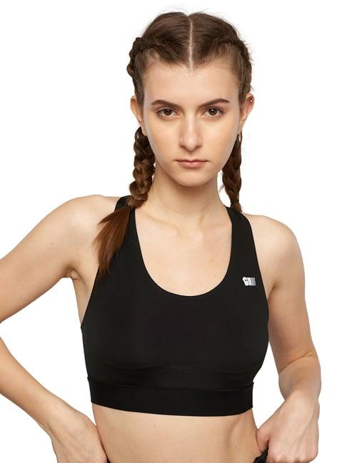 the souled store black training sports bra