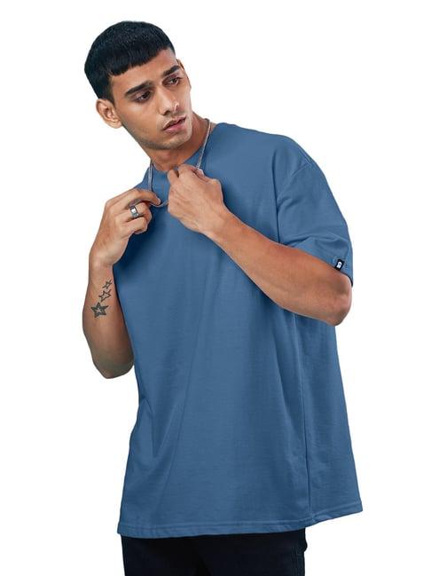 the souled store blue regular fit t-shirts
