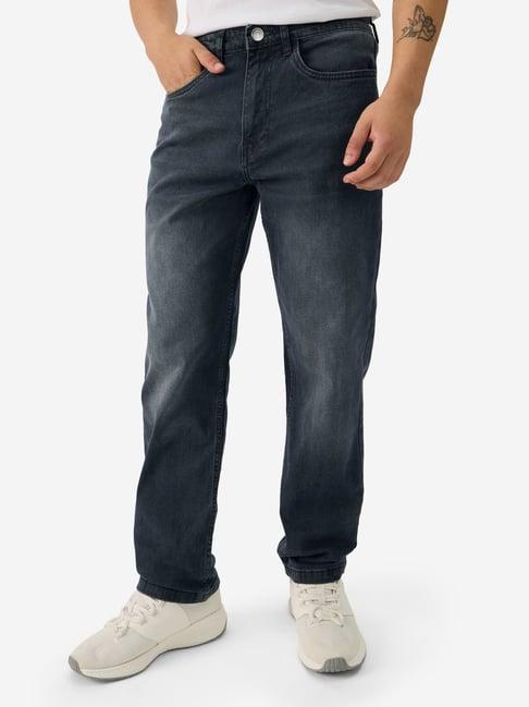 the souled store blue straight fit jeans