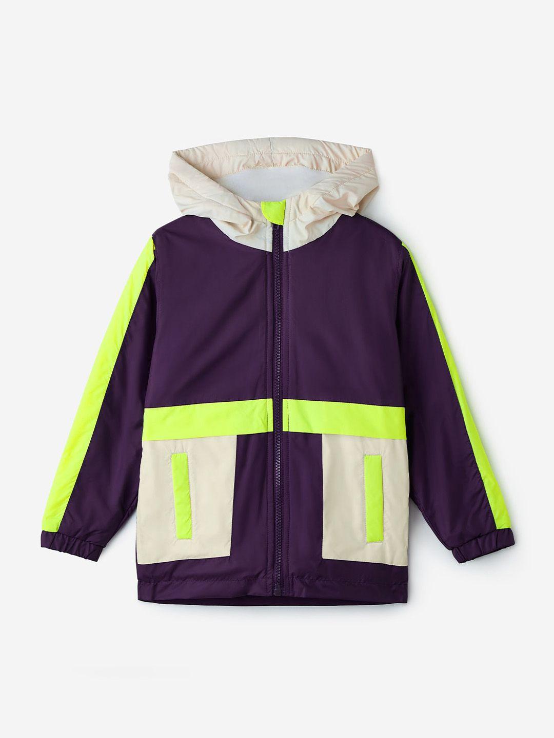 the souled store boys colourblocked lightweight padded jacket