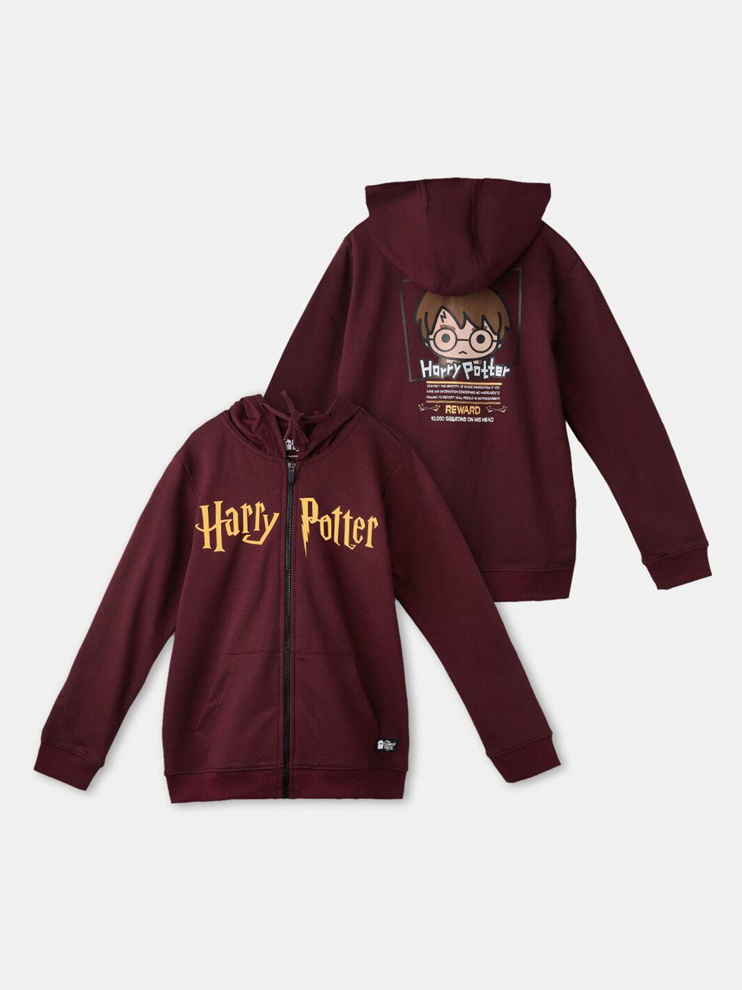the souled store boys harry potter printed hooded cotton sweatshirt