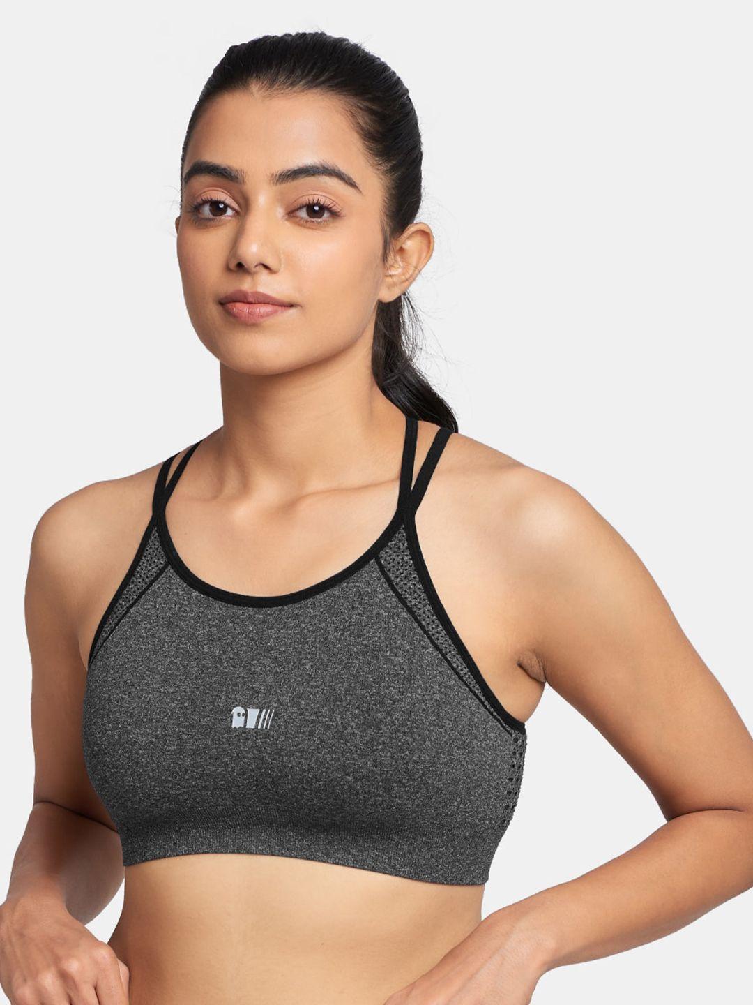 the souled store charcoal grey workout bra