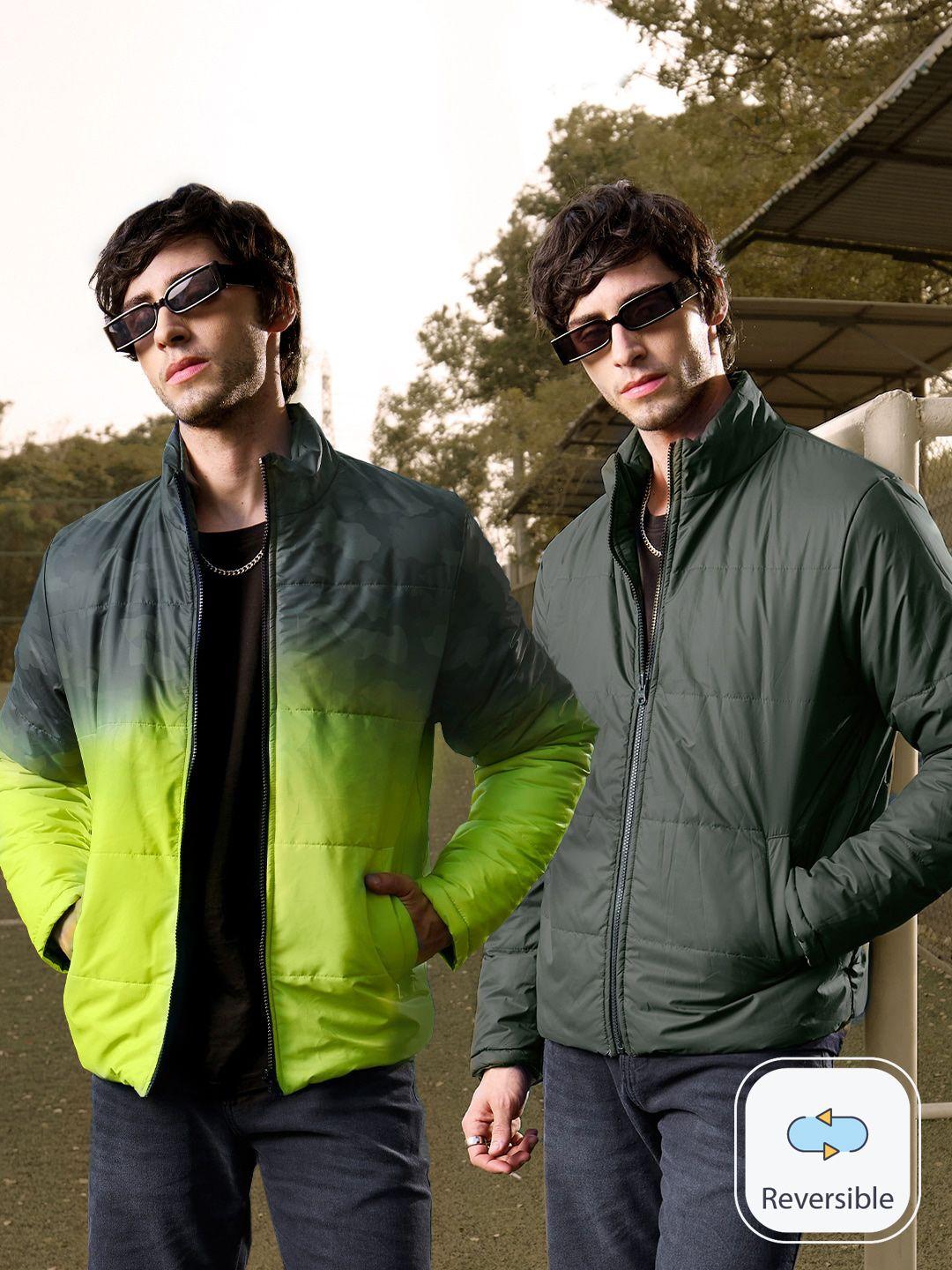 the souled store colourblocked reversible puffer jacket