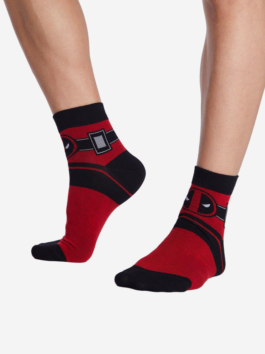 the souled store deadpool-printed ankle-length socks