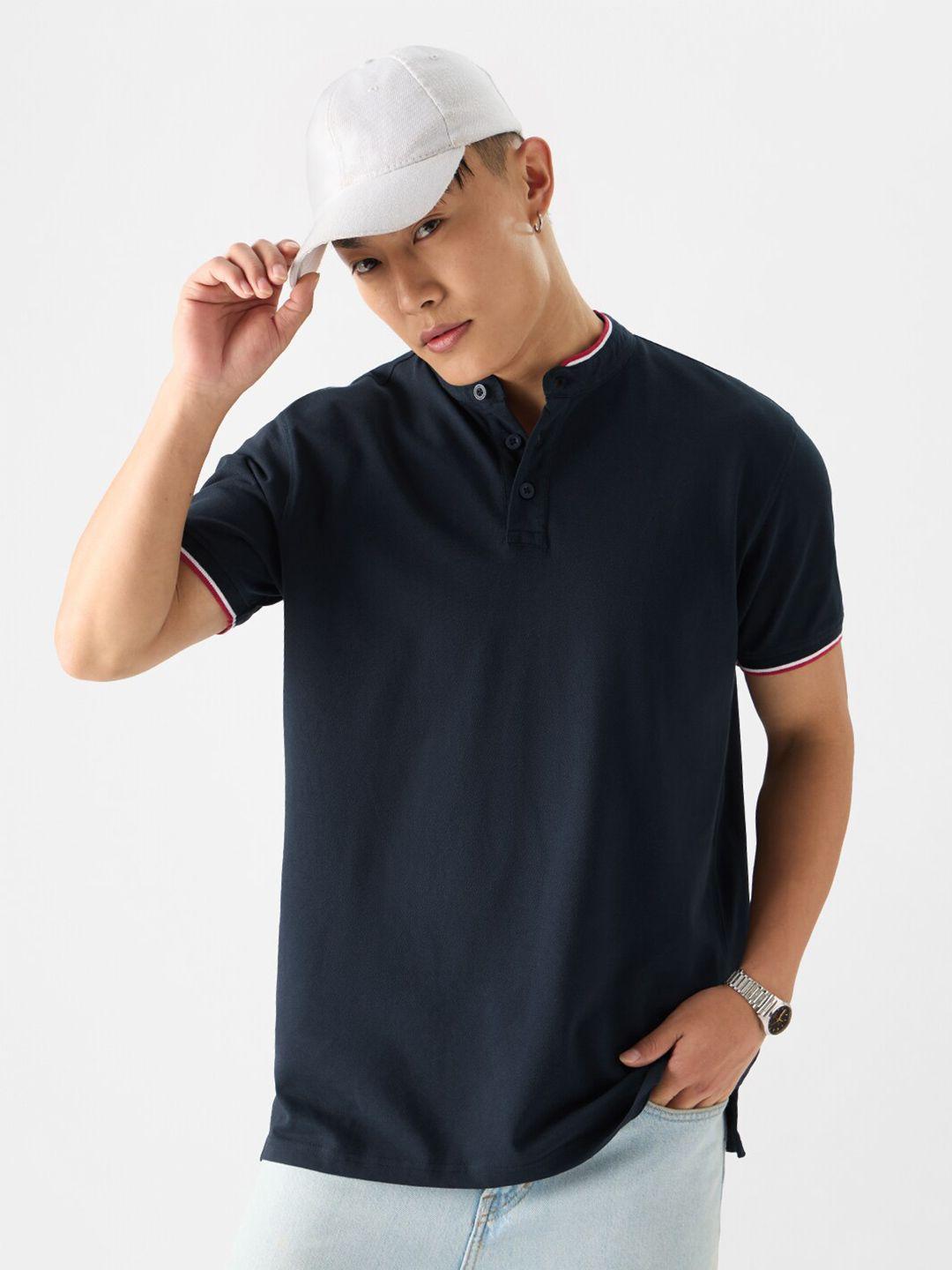 the souled store henley neck t-shirt