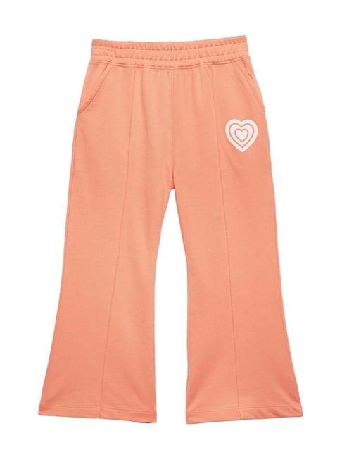 the souled store kids cloud pink cotton printed joggers