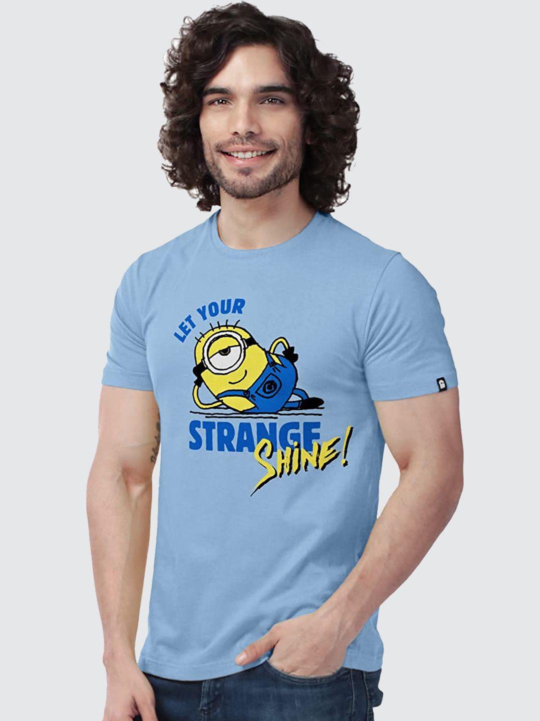 the souled store men blue minion printed t-shirt