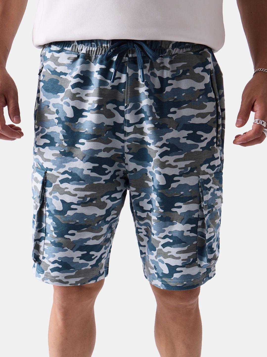 the souled store men camouflage printed cargo shorts