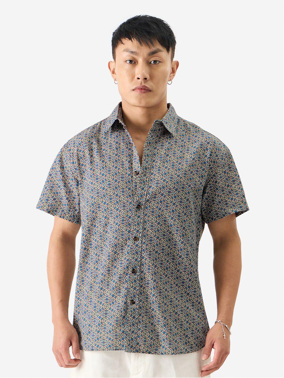 the souled store men floral opaque printed casual shirt