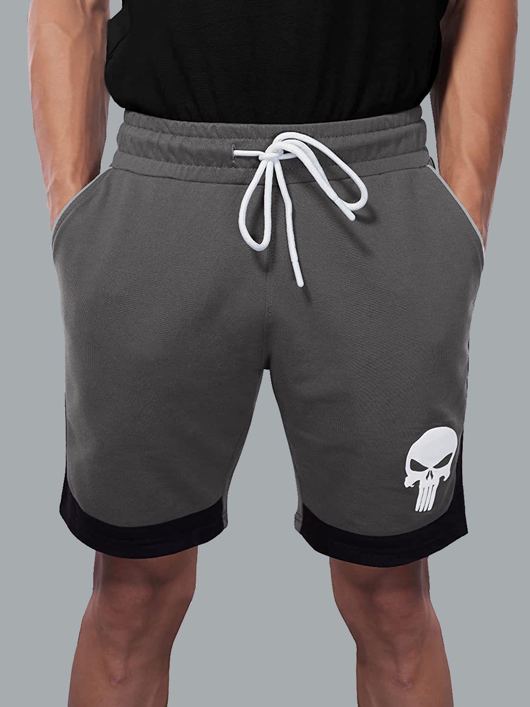 the souled store men grey avengers cycling shorts