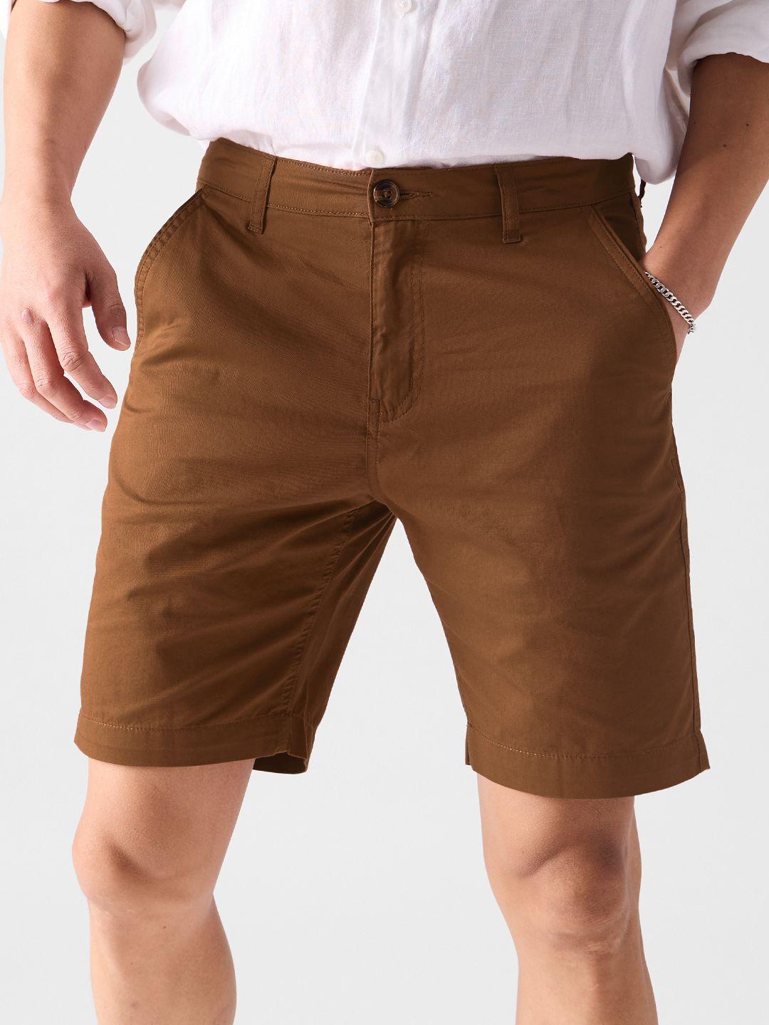 the souled store men mid-rise chino shorts