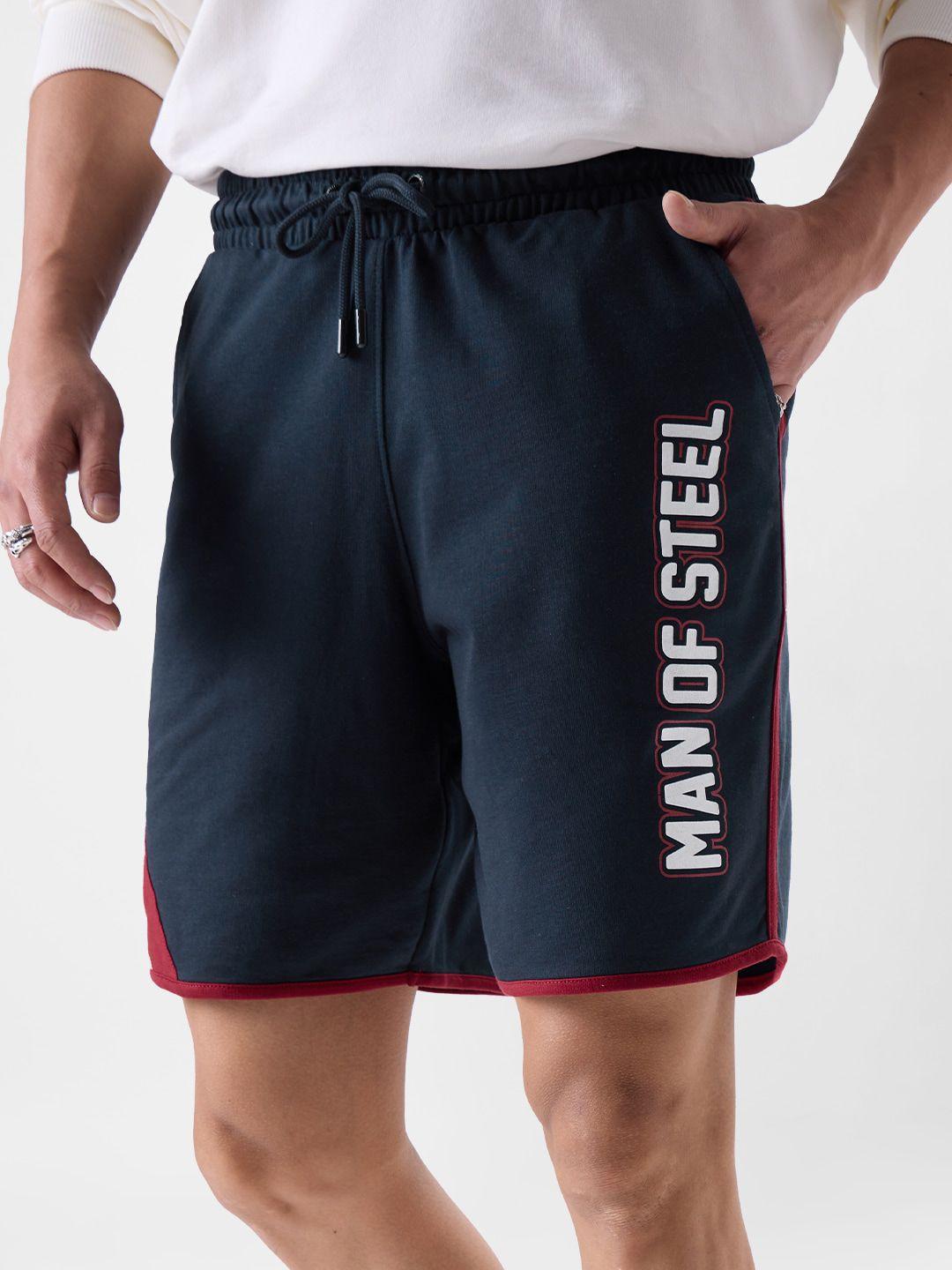 the souled store men mid-rise cotton shorts