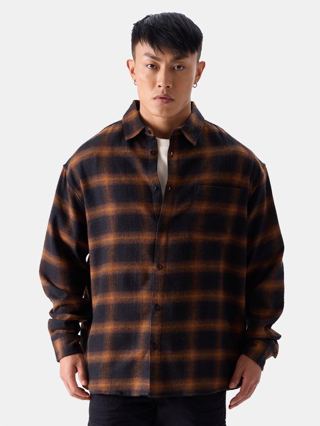 the souled store men multicoloured opaque checked casual shirt