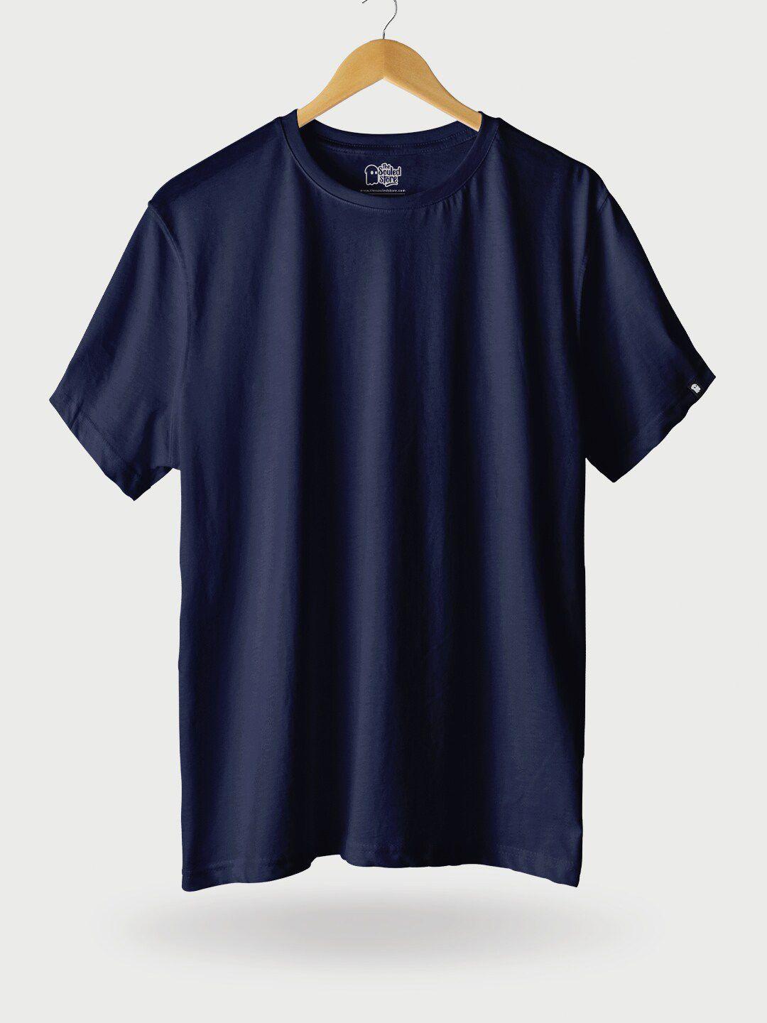 the souled store men navy blue t-shirt
