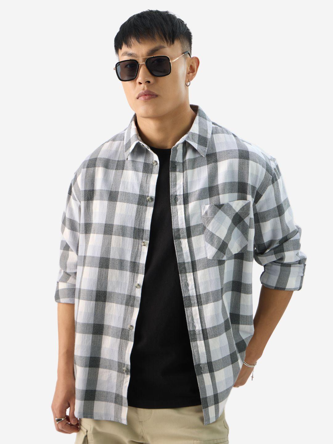 the souled store men opaque checked casual shirt